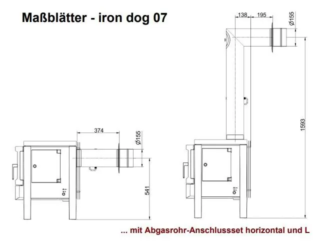 печь iron dog 07 чертеж 1