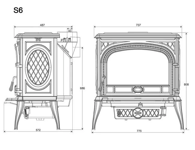 печь kawmet premium s6 13_9_kw чертеж