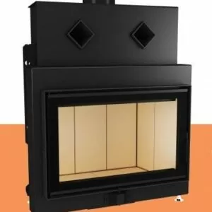 Камин на дровах с шамотом