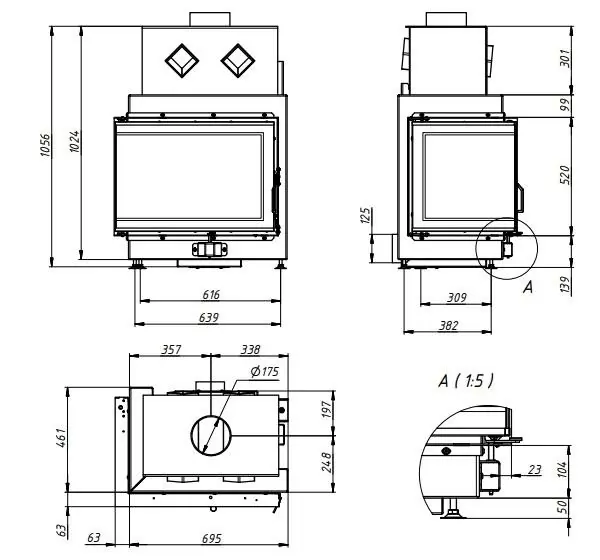 топка 72х48х52 чертеж