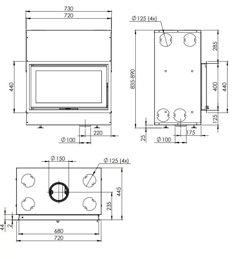 Базовый чертеж Dovre VISTA 700C
