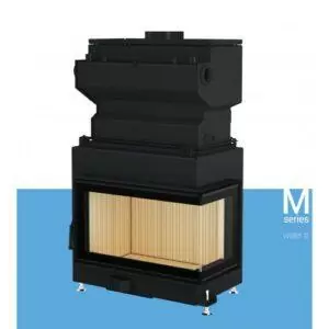 Угловая топка с водяным контуром 74x37x44 см