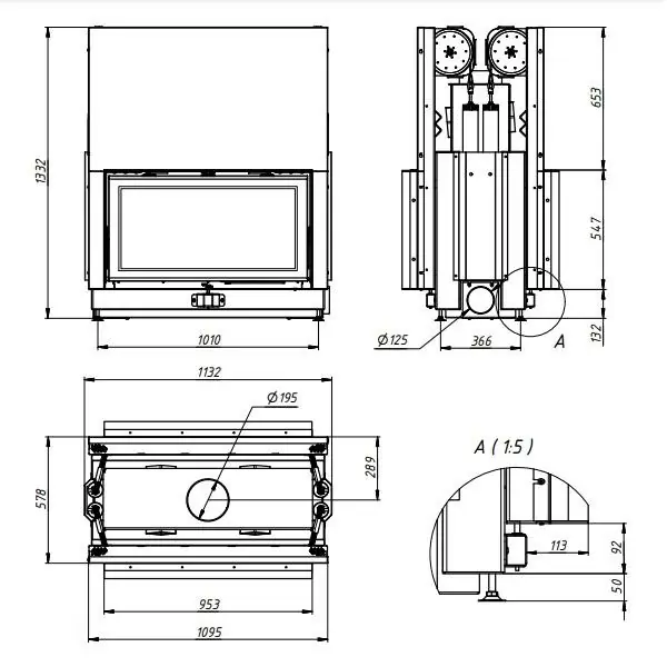топка 95x52 ОНН чертеж