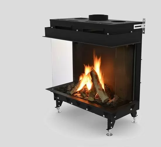 Газовый камин Планика Монро трехсторонний