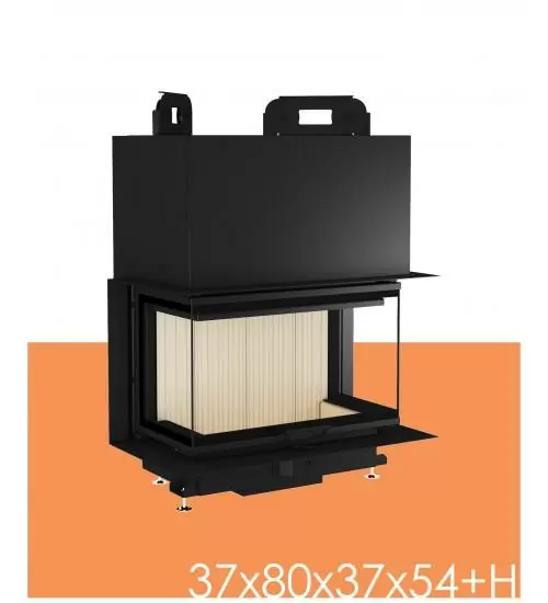 Каминная топка трехсторонняя Gavryliv Sons 37x80x37x54+H