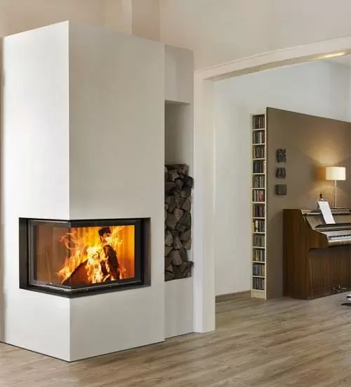 Топка Бруннер в интерьере дома