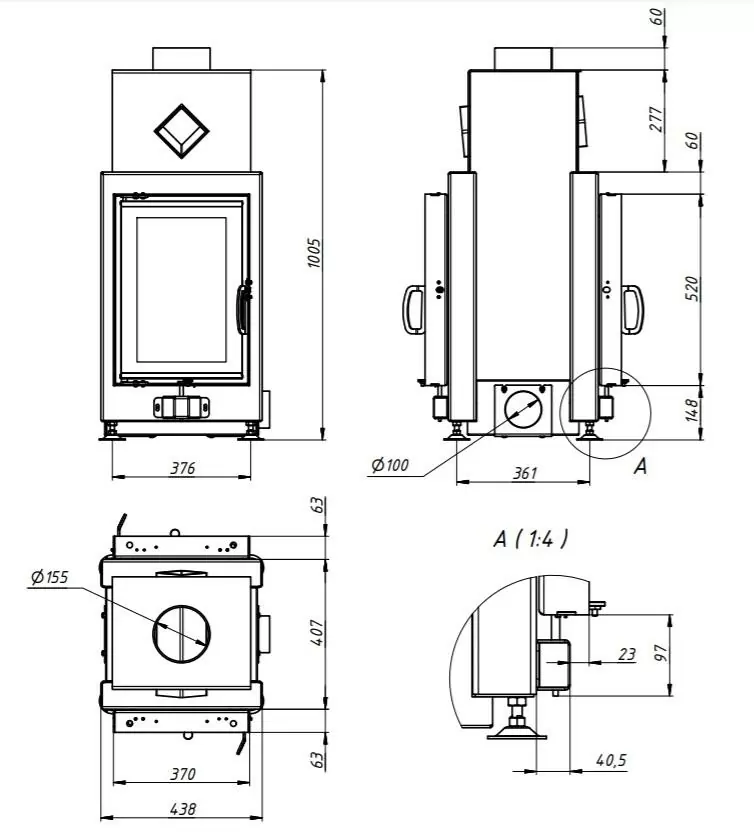 Топка 37х52 О чертеж