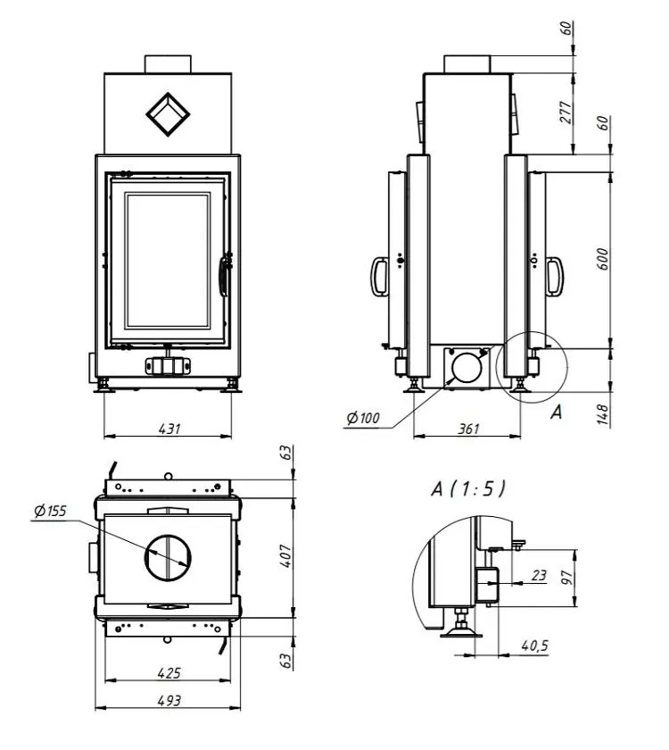 Топка 42х60 О чертеж