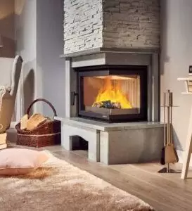 Угловая топка Nordflam Etna визуализация