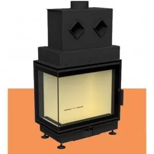 Угловая каминная топка 61x37x52 L