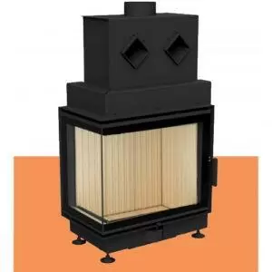 Угловая каминная топка 61x37x52+L