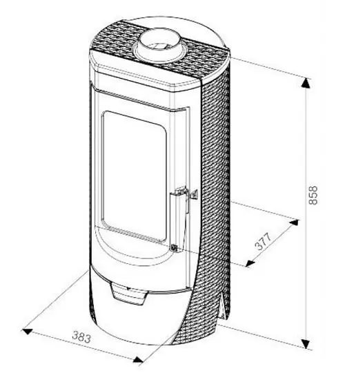 Печь Plamen Tara чертеж
