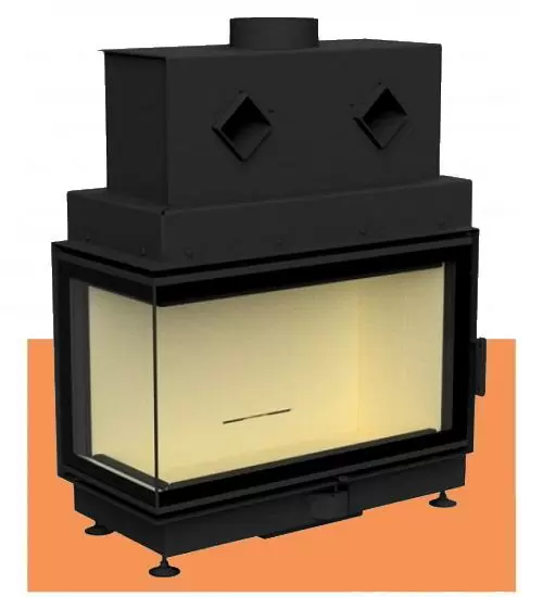 Воздушная угловая каминная топка Gavryliv Sons 86x40x52 L (левый угол)
