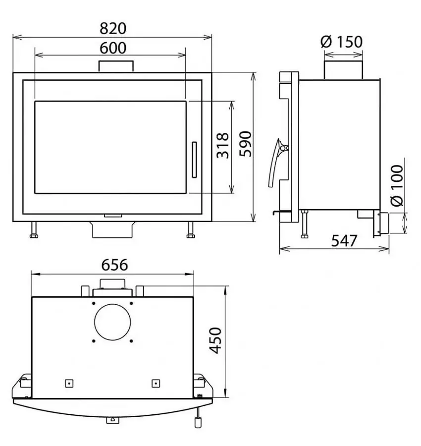 Топка Thorma LIVORNO чертеж