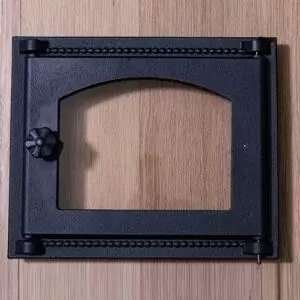 Дверца топочная чугунная со стеклом